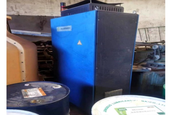 What are the causes and solutions for spatter during welding in a used high frequency welded tube mill?